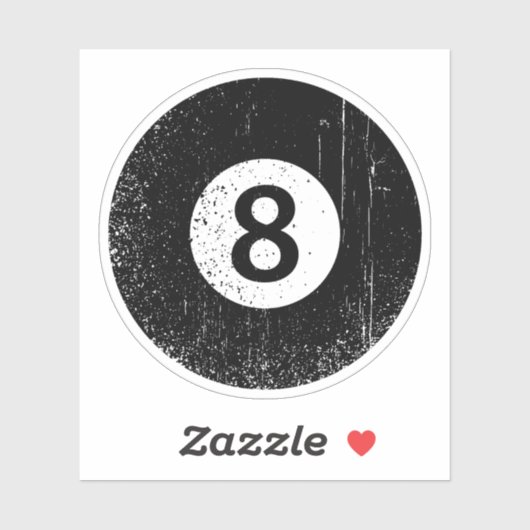 擦り切れたグランジ動揺して8球シール シール (シート)