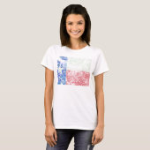 擦り切れたテキサス州国旗 Tシャツ (正面フル)