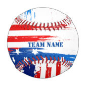 擦り切れた抽象芸術旗 野球ボール (正面)