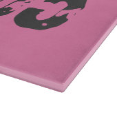 擦り切れた文字トレーニング247365ピンク カッティングボード (角)