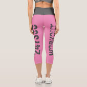 擦り切れた文字トレーニング247365ピンク カプリレギンス (裏面)
