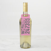 擦り切れた文字トレーニング247365ピンク ボトルネックタグ (ボトル)