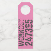 擦り切れた文字トレーニング247365ピンク ボトルネックタグ (裏面)