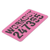 擦り切れた文字トレーニング247365ピンク マグネット (左側)