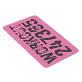 擦り切れた文字トレーニング247365ピンク マグネット (右側)