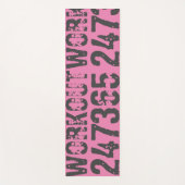 擦り切れた文字トレーニング247365ピンク ヨガマット (正面)