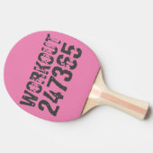 擦り切れた文字トレーニング247365ピンク 卓球ラケット (横)
