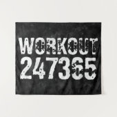 擦り切れた文字トレーニング247365ヴィンテージ タペストリー (正面(横))