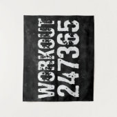 擦り切れた文字トレーニング247365ヴィンテージ タペストリー (正面)