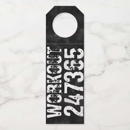 擦り切れた文字トレーニング247365ヴィンテージ ボトルネックタグ (正面)