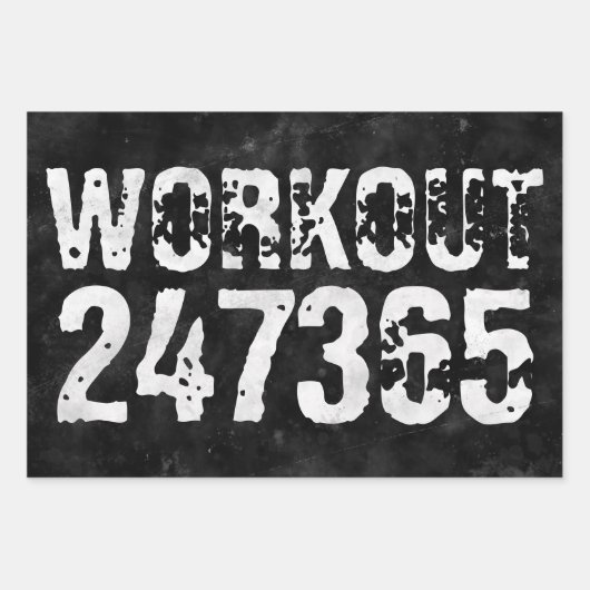 擦り切れた文字トレーニング247365ヴィンテージ ラッピングペーパーシート (正面)