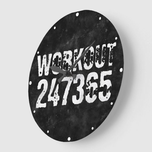 擦り切れた文字トレーニング247365ヴィンテージ ラージ壁時計 (傾斜)