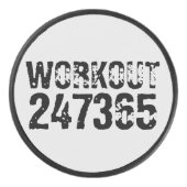 擦り切れた文字トレーニング247365黒 アイスホッケーパック (正面)