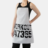 擦り切れた文字トレーニング247365黒 エプロン (インサイチュ)