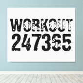 擦り切れた文字トレーニング247365黒 キャンバスプリント (インサイチュ (ウッドフロア))