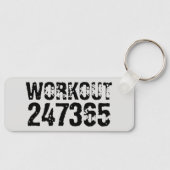 擦り切れた文字トレーニング247365黒 キーホルダー (正面)