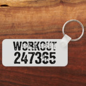 擦り切れた文字トレーニング247365黒 キーホルダー (正面)