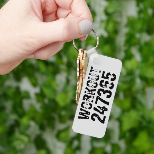 擦り切れた文字トレーニング247365黒 キーホルダー (手)