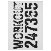 擦り切れた文字トレーニング247365黒 クリップボード (裏面)