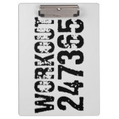 擦り切れた文字トレーニング247365黒 クリップボード (正面)