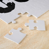 擦り切れた文字トレーニング247365黒 ジグソーパズル (側面)