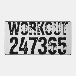 擦り切れた文字トレーニング247365黒 デスクマット