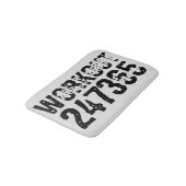 擦り切れた文字トレーニング247365黒 バスマット (アングル)