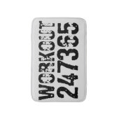 擦り切れた文字トレーニング247365黒 バスマット (正面縦)