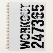 擦り切れた文字トレーニング247365黒 プランナー手帳 (正面)