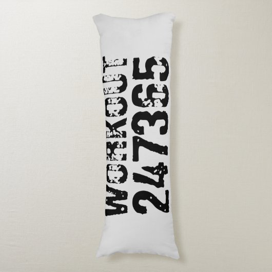 擦り切れた文字トレーニング247365黒 ボディピロー (正面縦)