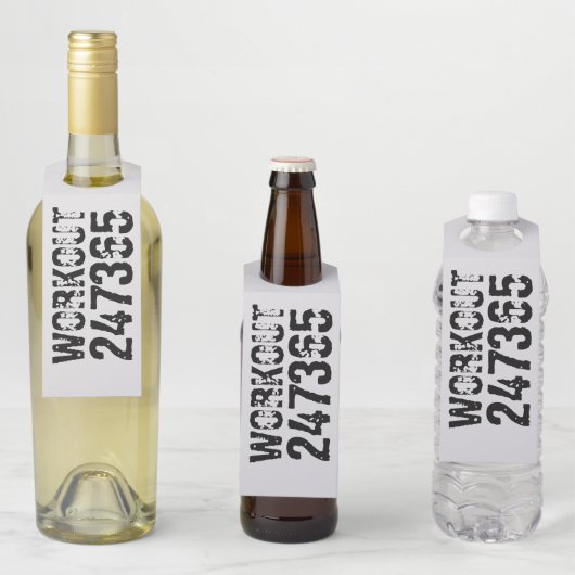 擦り切れた文字トレーニング247365黒 ボトルネックタグ (インサイチュ)