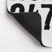 擦り切れた文字トレーニング247365黒 マウスパッド (コーナー)