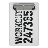 擦り切れた文字トレーニング247365黒 ミニクリップボード (正面)