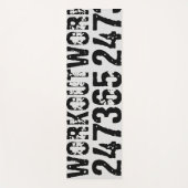 擦り切れた文字トレーニング247365黒 ヨガマット (正面)