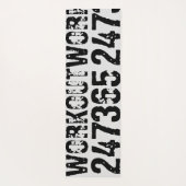 擦り切れた文字トレーニング247365黒 ヨガマット (裏面)