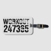 擦り切れた文字トレーニング247365黒 ラゲッジタグ (正面横)