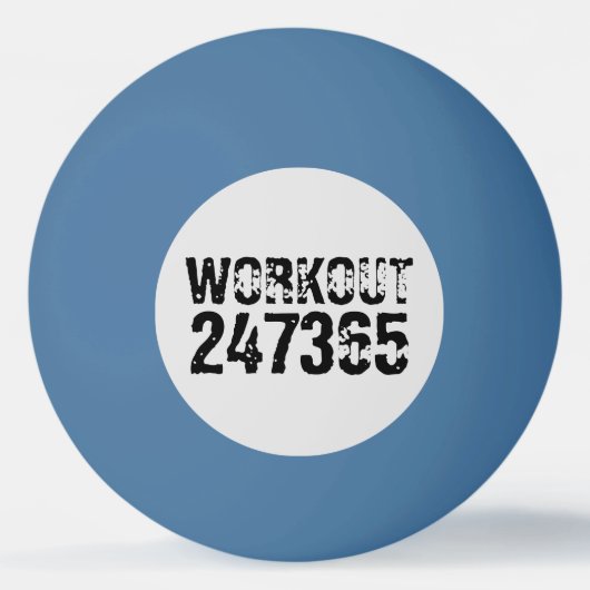 擦り切れた文字トレーニング247365黒 卓球ボール (正面)