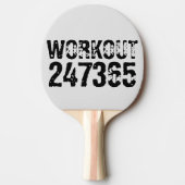 擦り切れた文字トレーニング247365黒 卓球ラケット (正面)