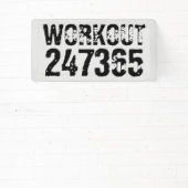 擦り切れた文字トレーニング247365黒 横断幕 (インサイチュ)