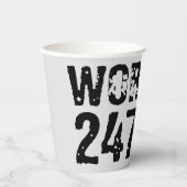 擦り切れた文字トレーニング247365黒 紙コップ (正面)