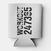 擦り切れた文字トレーニング247365黒 缶クーラー (正面)