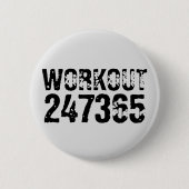 擦り切れた文字トレーニング247365黒 缶バッジ (正面)