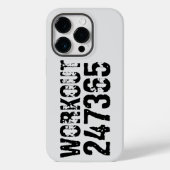 擦り切れた文字トレーニング247365黒 Case-Mate iPhoneケース (裏面)