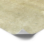 擦り切れた紙世界地図 ポスター (角)