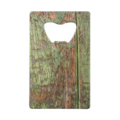 擦り切れた風化緑絵を描 クレジットカード栓抜き (裏面)