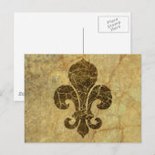 擦り切れた（紋章の）フラ・ダ・リ ポストカード (正面/裏面)