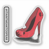 擦り切れて高いヒールを引き裂いた シール (正面)