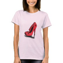 擦り切れて高いヒールを引き裂いた