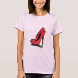 擦り切れて高いヒールを引き裂いた Tシャツ