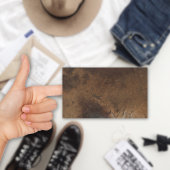 擦れたサドル フェアレザー 長方形シール